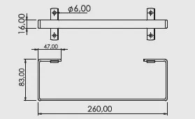 Desenho técnico — Alça Bandeja