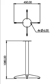 Desenho técnico — Base Bistrô