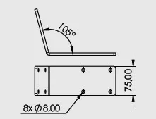 Desenho técnico — Cantoneira Reforçada
