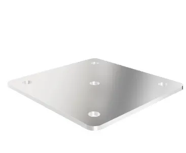 Chapa 80×80 2mm com rosca