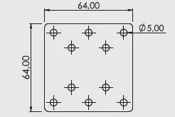 Desenho técnico — Chapa união 10 furos