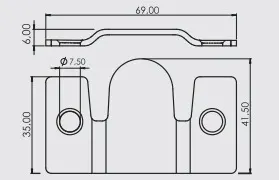 Desenho técnico — Conector Junior Metal