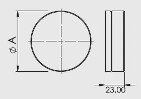 Desenho técnico — Giratório alumínio