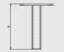 Desenho técnico — Pé Lateral Quadrado