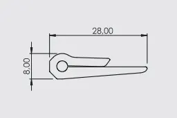 Desenho técnico — Presilha para Molas