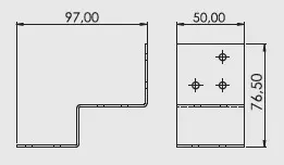 Desenho técnico — Suporte cantoneira