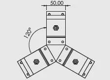 Desenho técnico — Suporte triplo