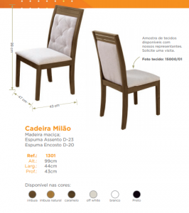 Cadeira Milão Catálogo