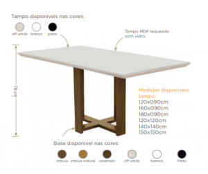 Mesa Veneza Catálogo