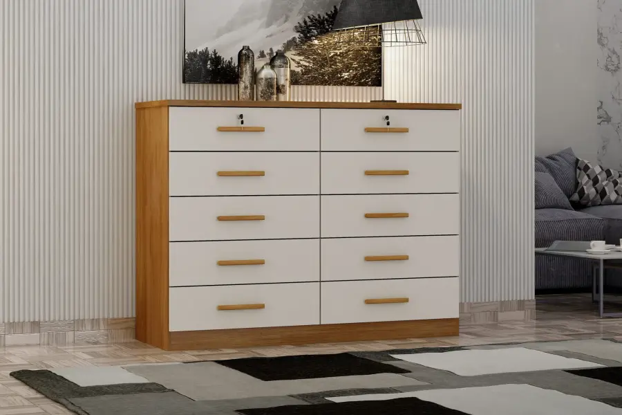 Cômoda Deca 10 gavetas — Móveis Novo Horizonte