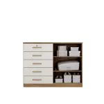 Cômoda Space 5 gavetas e 2 portas em Cumaru Fendi, foto 1
