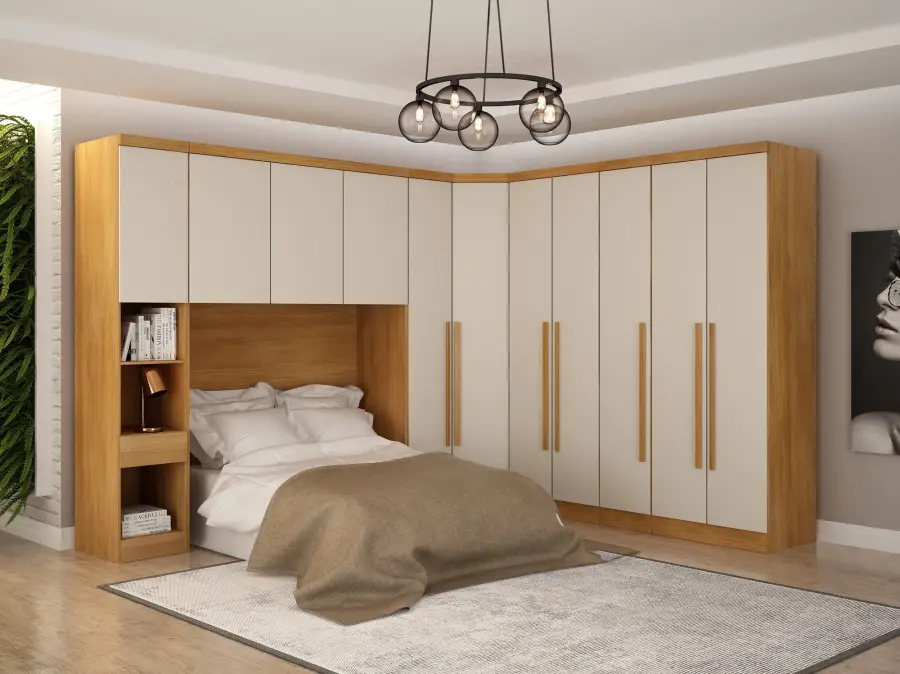 Modulado Casal 1450 · 7 módulos em Cumaru Fendi — Móveis Novo Horizonte