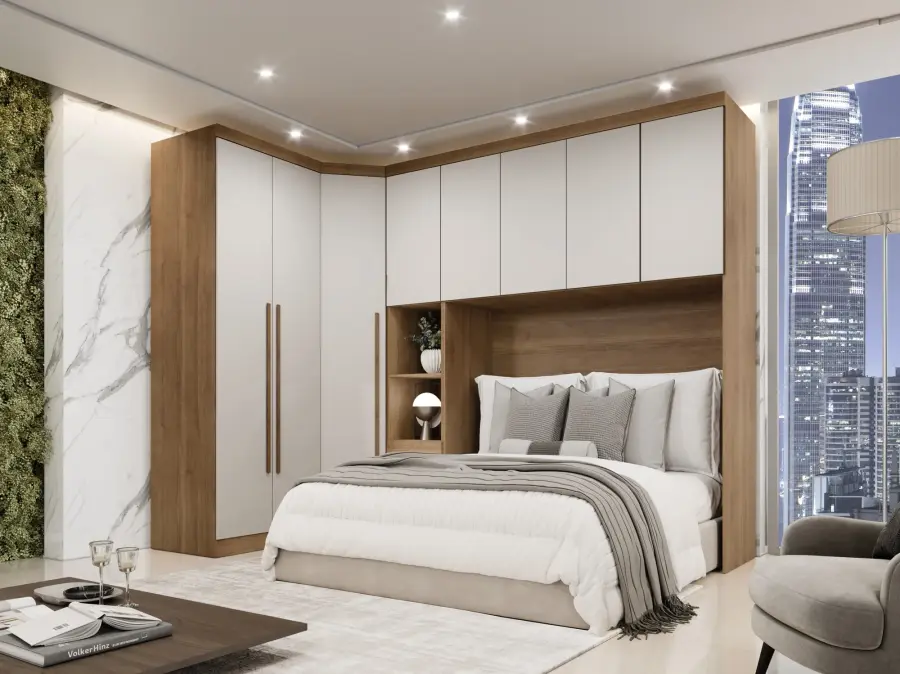 Modulado Casal 1670 · 4 módulos em Cumaru Fendi — Móveis Novo Horizonte
