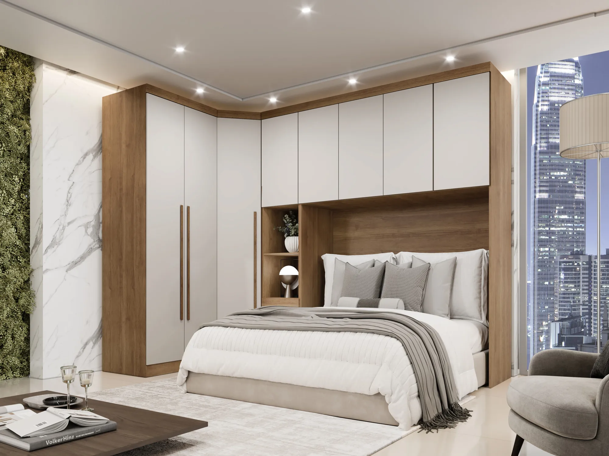 Modulado Casal 1670 · 4 módulos em Cumaru Fendi — Móveis Novo Horizonte