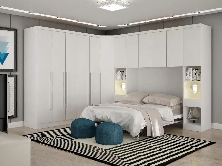 Modulado Casal 1670 · 7 módulos em Neve — Móveis Novo Horizonte
