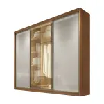 Roupeiro Diamond Glass em Cumaru Fendi, foto 1