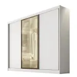 Roupeiro Diamond Glass em Neve, foto 1