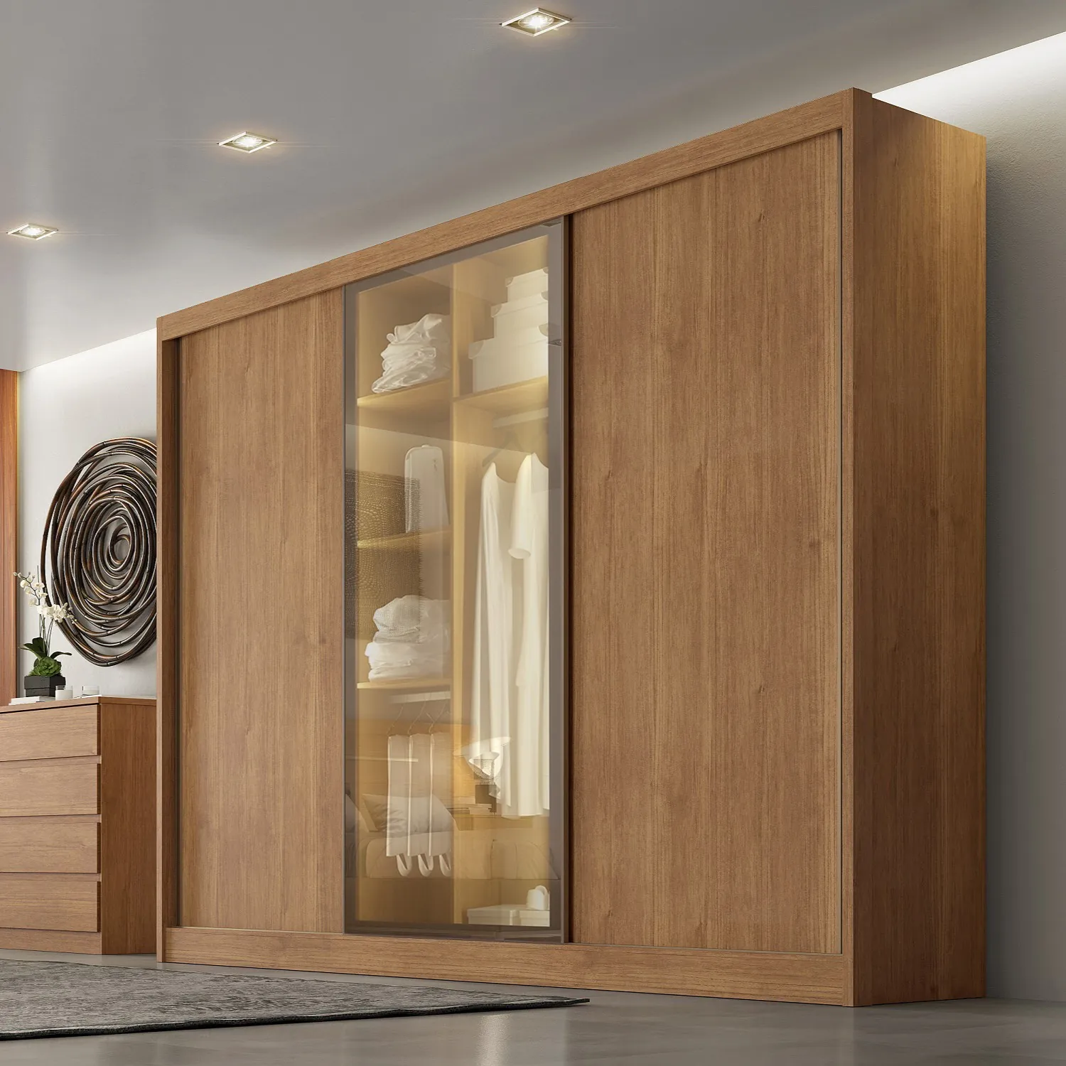 Roupeiro Diamond Glass — Móveis Novo Horizonte