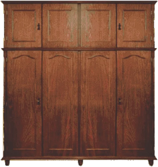 Guarda-roupa Novo Horizonte de 1978 em cerejeira envelhecida