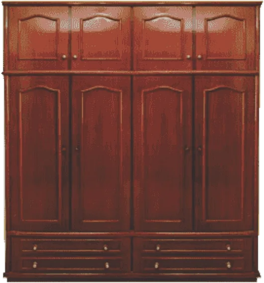 Guarda-roupa Novo Horizonte de 1990 em mogno