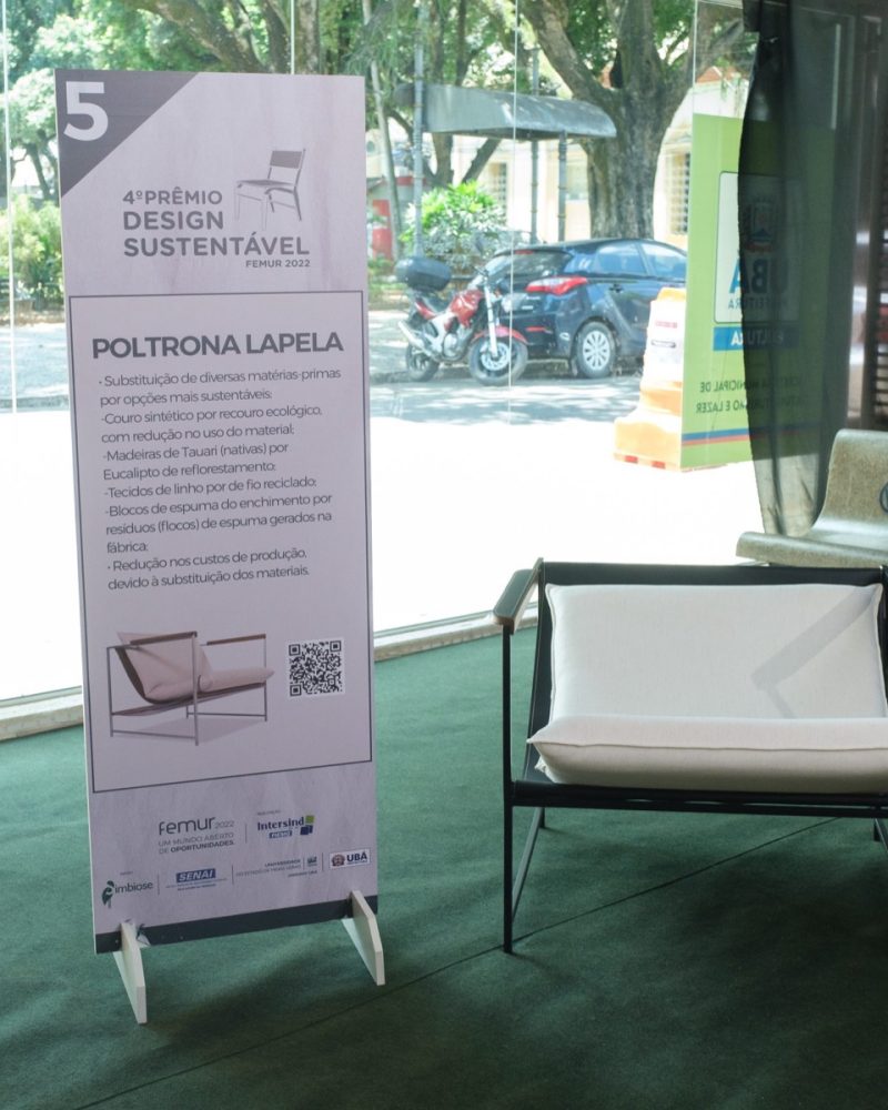 Poltrona em exposição na 4ª edição, em 2022.
