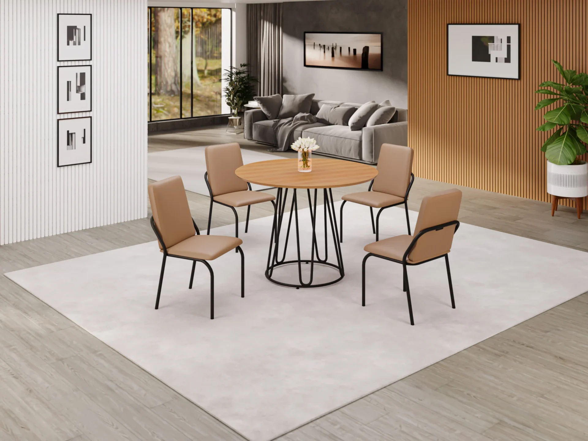 Conjunto Malibu com Base Ômega — Móveis Teixeira