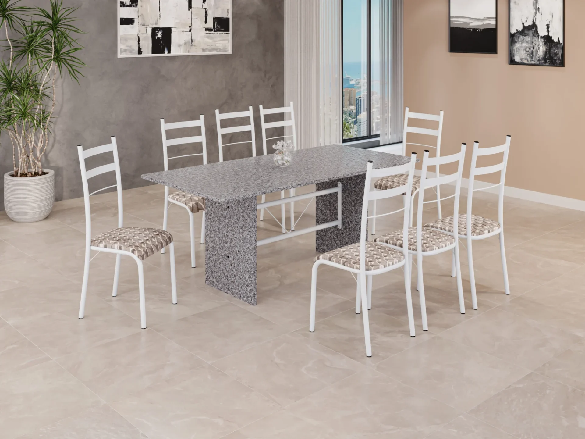 Conjunto Marselha com Base Granito — Móveis Teixeira