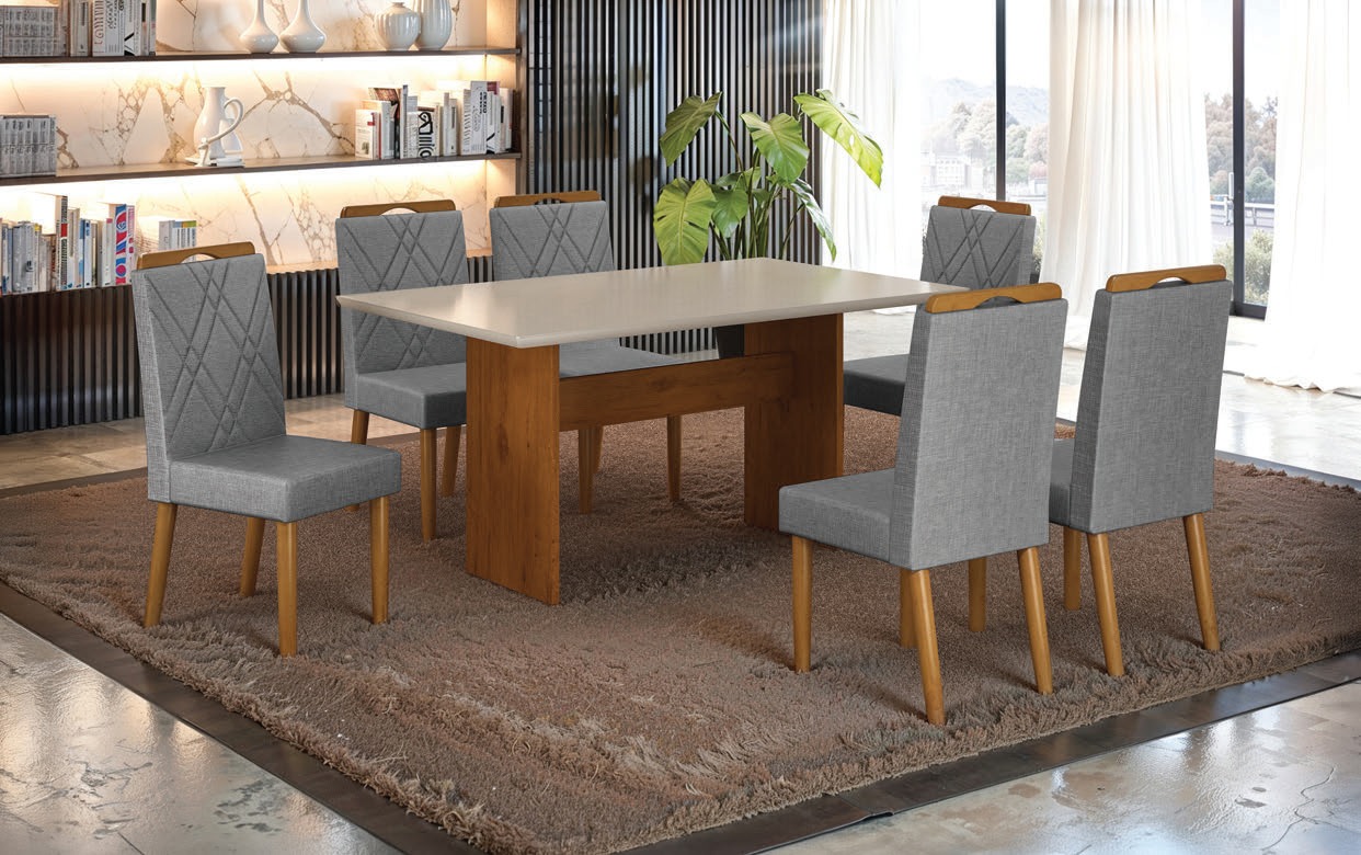 Mesa Isis 160 – 6 Cadeiras Olga